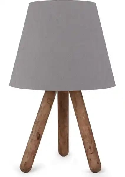 Hepsi Home Pratik Ahşap Üç Ayaklı Abajur AYD-1965: Şık ve Kullanışlı Modern Aydınlatma Çözümü
