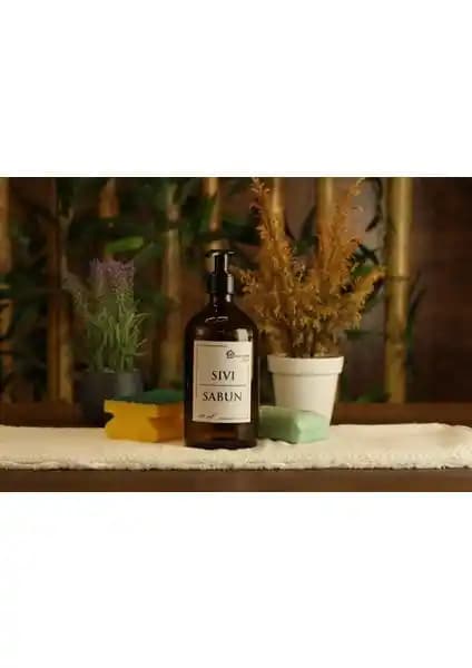 Hobi Demir Sanat 500 ml Amber Kahverengi Cam Sıvı Sabun Şişesi - Estetik ve Kullanışlı Tasarım
