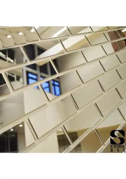 Home Jamin Aynalı Pleksi Tuğla Desenli Duvar Süsü ile Modern ve Şık Mekan Dekorasyonu