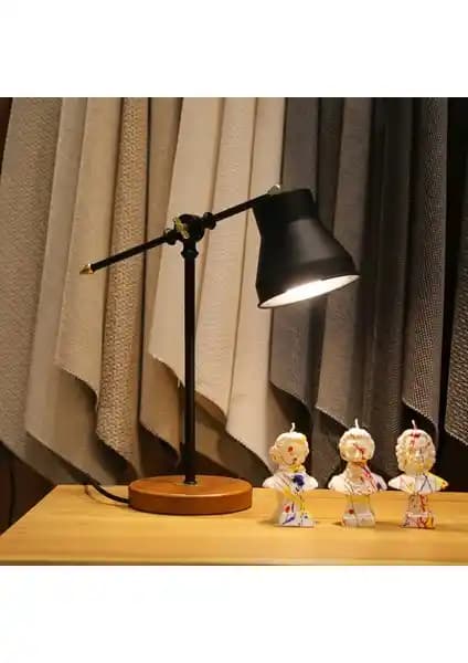 Homing Siyah Old Çalışma Masası ve Gece Lambası Modern ve Şık Tasarım Özellikleri