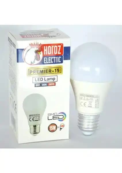 Horoz Elektrik Premier 15W LED Ampul E27 Duy Beyaz Işık Enerji Tasarrufu