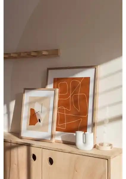 İkili Ahşap Çerçeveli Tablo Özcanlar ile Şık ve Dayanıklı Duvar Dekorasyonu