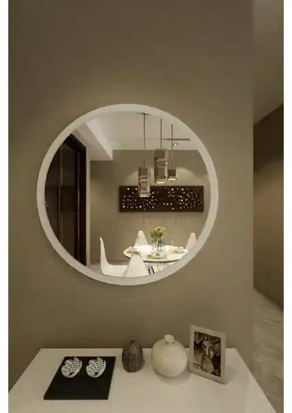 İkizler Çeyiz Wendy Dekoratif Konsol Aynası Beyaz Modern Tasarım ve Kullanışlılık