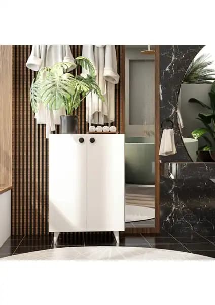 İmbaş 2 Kapaklı 3 Raflı Çok Amaçlı Dolap - Dayanıklı ve Şık Mobilya Çözümü