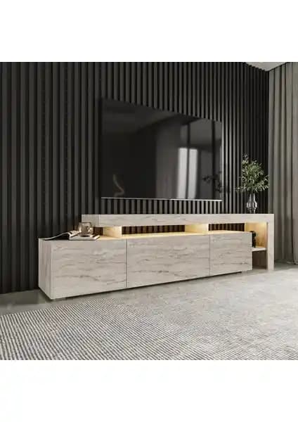 İnarch Dizayn Beliz LED Işıklı TV Ünitesi: Modern Tasarım ve Fonksiyonellik Bir Arada