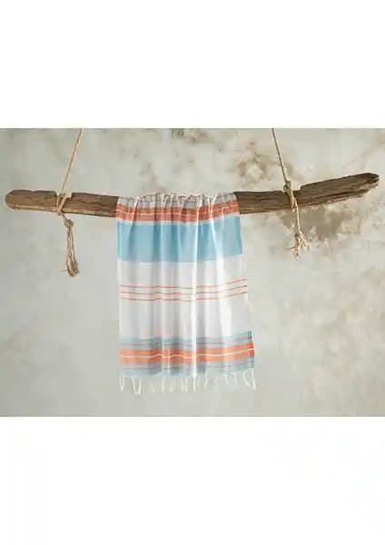İngiliz Evi Dolly Çizgili Peştamal: Estetik ve Dayanıklı Pamuklu Plaj Havlusu