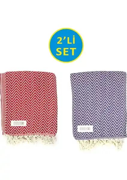 Inter Z 2'li Peştemal Plaj Havlusu Seti: Yüksek Kalite ve Çok Yönlü Kullanım İmkanı