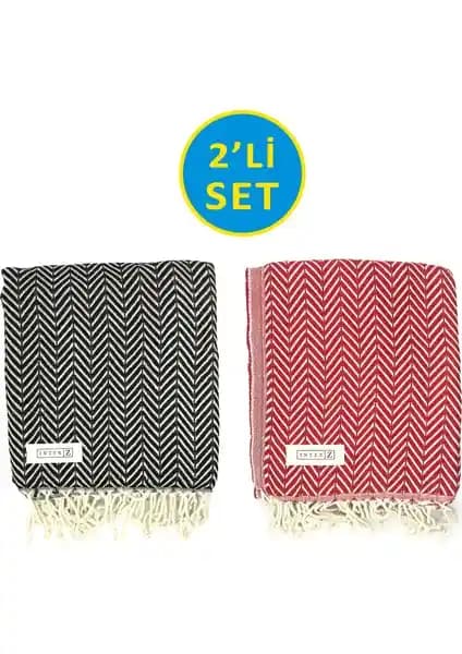 Inter Z 2'li Peştemal Plaj Havlusu Seti - Yüksek Kalite ve Çok Yönlü Kullanım