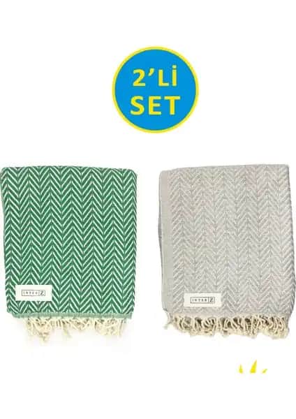 Inter Z 2'li Peştemal Plaj Havlusu Seti Yüksek Kalite ve Çok Yönlülük Sağlar