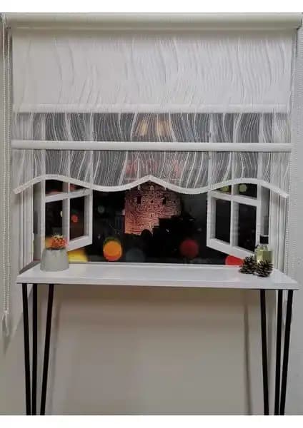 İREMKARAHOME Çift Mekanizmalı Tül ve Stor Perde Model 5 Modern ve Dayanıklı Tasarım