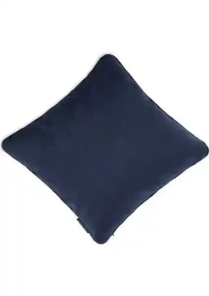 Ju Yaratıcı Tasarım Biyeli Lacivert Kırlent Kılıfı 44x44 Modern ve Dayanıklı Dekoratif Ürün