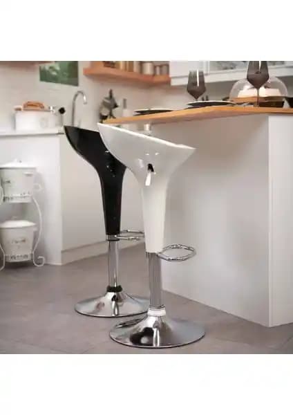 Just Home Lara Bar Sandalyesi Beyaz Modern Tasarım ve Dayanıklılık Özellikleri