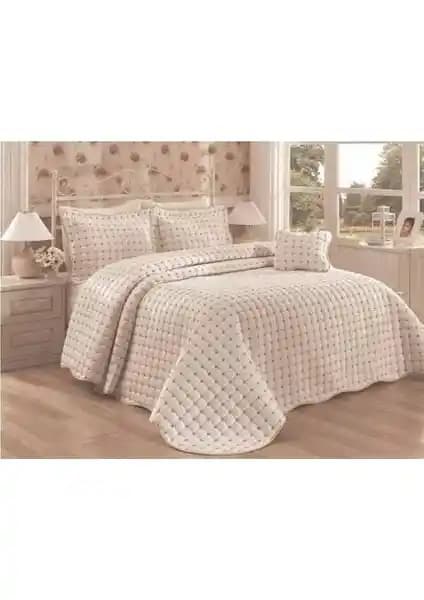 Ka<dı>nca Dükkan Çift Kişilik Zen Yatak Örtüsü Konfor ve Estetik Sunan Krem Tasarım