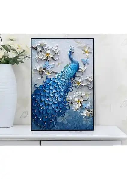 Kalavika 5D Elmas Boyama Tavuskuşu Seti Yüksek Kaliteli Dekoratif Hobi Ürünü