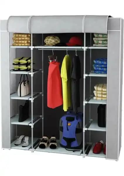 Kalyon Home Çok Raflı Plastik Profil Bez Dolap Modern ve Dayanıklı Tasarımıyla Kullanıcıların Beğenisini Kazanıyor