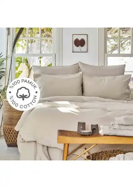 Karaca Home 4 Element Hava Açık Gri %100 Pamuk Çift Kişilik Nevresim Takımı