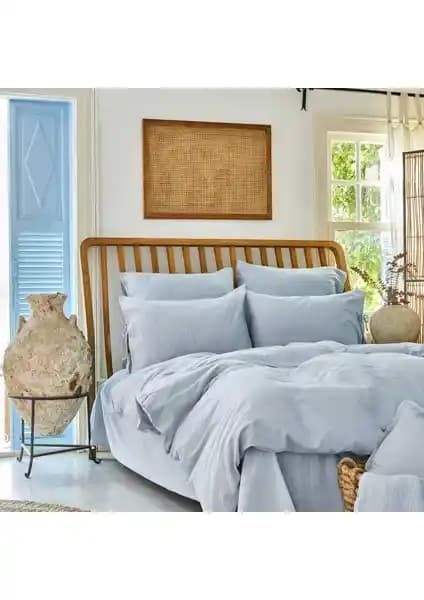 Karaca Home 4 Element Mavi %100 Pamuk Tek Kişilik Nevresim Takımı Hava Su