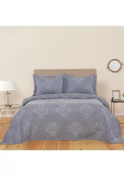 Karaca Home Amelie Indigo Çift Kişilik Yatak Örtüsü Seti Modern ve Şık Tasarımıyla Dekora Katkı Sağlar