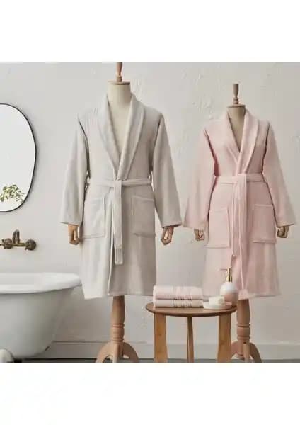 Karaca Home Carli %100 Pamuk 4 Parça Bornoz ve Banyo Seti Modern ve Şık Tasarım