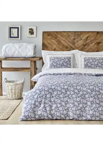 Karaca Home Celerina Mavi %100 Pamuk Tek Kişilik Nevresim Takımı Yatak Dekorasyonu İçin Uygun