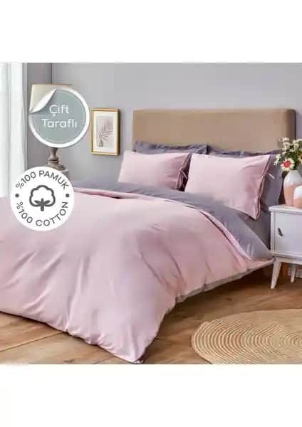 Karaca Home Gül Kurusu ve Koyu Gri Çift Kişilik Nevresim Takımı Özellikleri ve Kullanıcı Yorumları