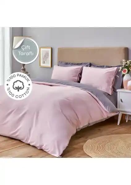 Karaca Home Gül Kurusu ve Koyu Gri Çift Kişilik Nevresim Takımı Özellikleri ve Kullanıcı Yorumları