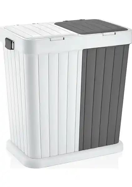 Karacabey Ticaret Çift Bölmeli Otomatik Kapaklı Kirli Çamaşır Sepeti Değerlendirmesi