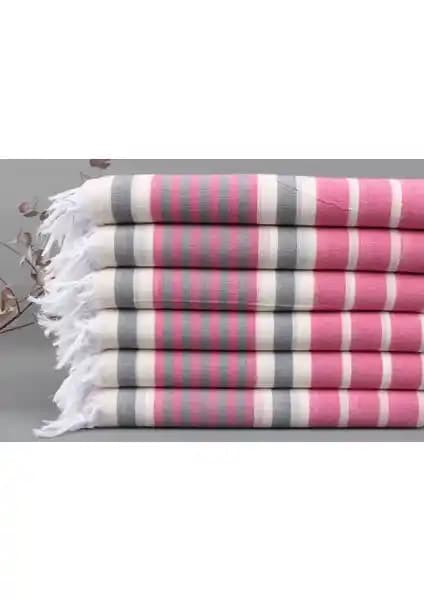 Kayra Export Pembe-Koyu Gri Toptan Havlu: Çok Amaçlı ve Şık Pamuklu Havlu Tercihi