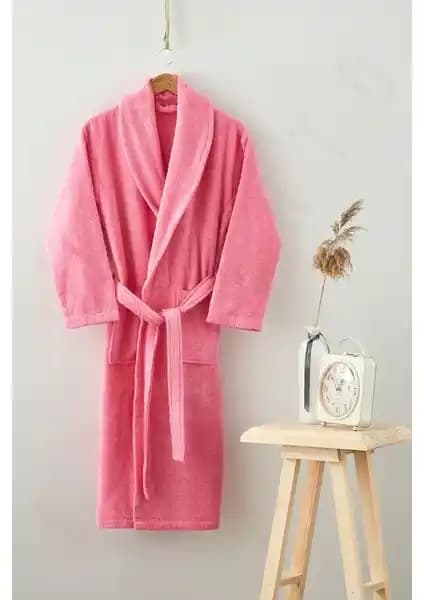 Kısayol Ev-X Mikrocoton Bornoz Büyük Beden Pembe Şık ve Konforlu Tasarım