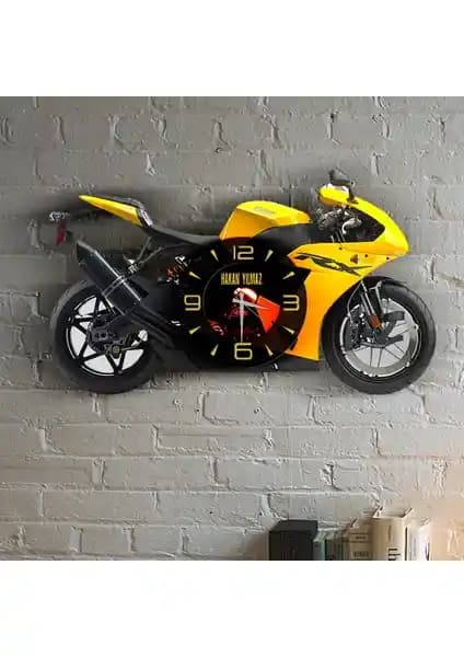 Kişiye Özel Motosiklet Temalı Ahşap Duvar Saati Dekorasyon ve Hediye Alternatifleri