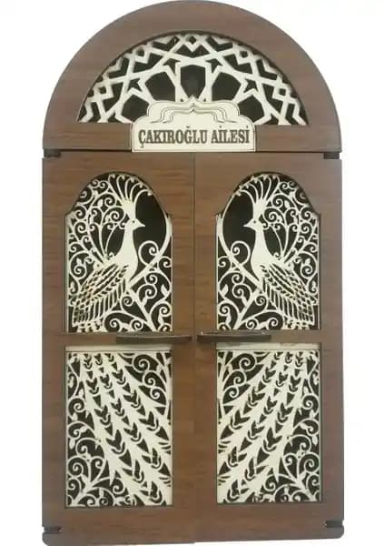 Kişiye Özel Tavus Kuşu Temalı Dekoratif Duvar Askısı ve Askı Askısı