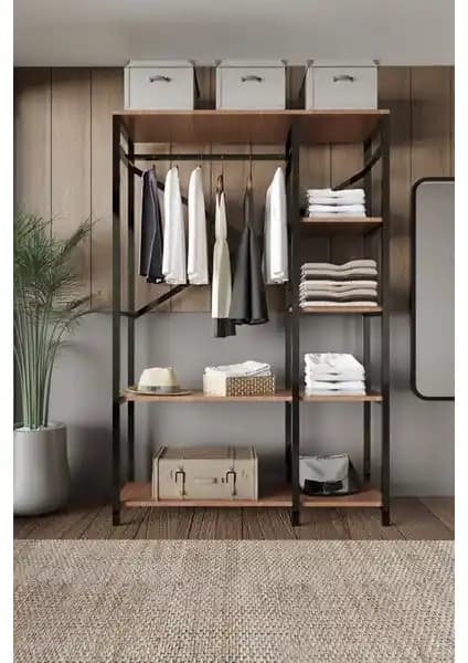 Koç Tek Yapı Alkor Metal Masif Ahşap Desenli Açık Giyinme Dolabı Detaylı İnceleme ve Değerlendirme