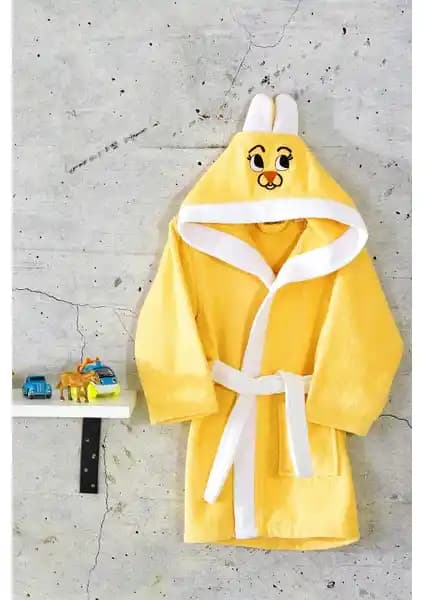 Komfort Home %100 Pamuklu Çocuk Kapşonlu Bornozları Güvenli ve Yumuşak Tasarım