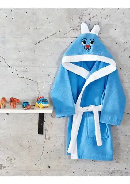 Komfort Home Çocuk Kapşonlu Bornozları %100 Pamuklu Doğal Kumaş ve Sevimli Tasarım