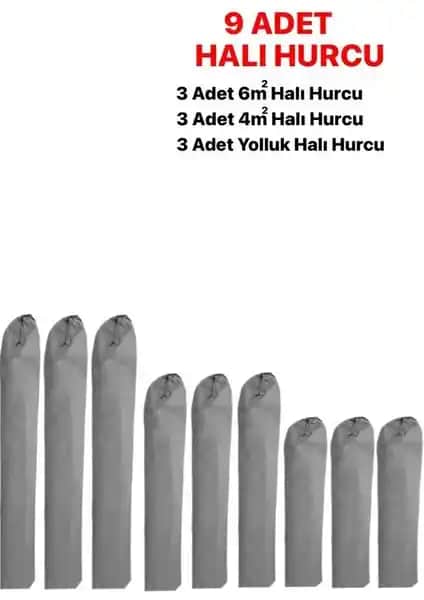 Koru Tekstil 9 Adet Halı Hurcu Seti ile Halı Saklama ve Koruma Çözümü