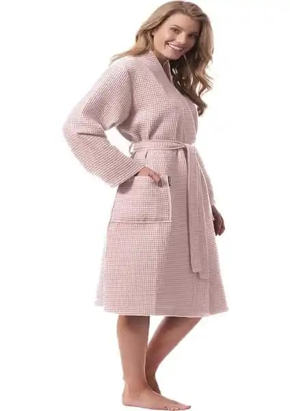 Kulcu Tekstil Pembe Kan Erkek Pike Bornoz: Yüksek Kalite ve Şıklık Sunan Unisex Tasarım