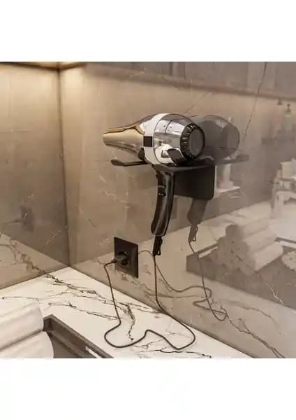 Lamizon Saç Kurutma Makinesi Tutacağı Modern ve Dayanıklı Duvara Monte Tasarımı