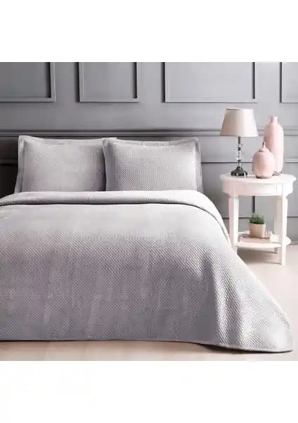 Linens Glace Gri Çift Kişilik Yatak Örtüsü Seti Modern ve Şık Tasarım
