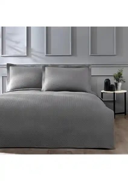 Linens Mist Gri Çift Kişilik Yatak Örtüsü Seti Modern ve Dayanıklı Tasarım