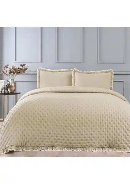 Linens Scarlett Çift Kişilik Kahve Yatak Örtüsü Seti Şıklık ve Konfor Sunar