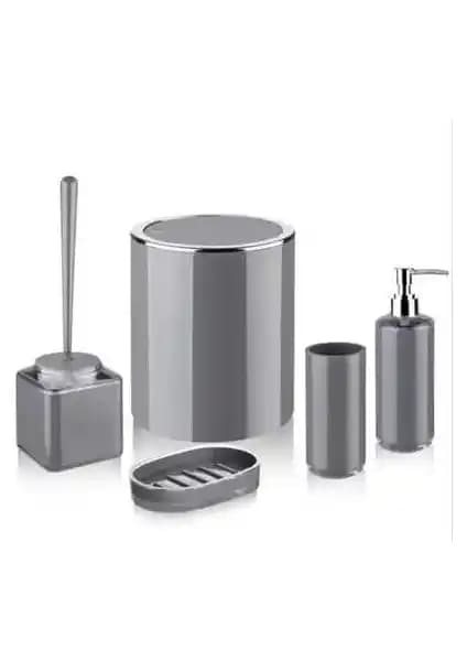 Lossa Banyo Seti Akrilik 5'li: Şıklık ve Dayanıklılığı Bir Arada Sunan Banyo Aksesuarları