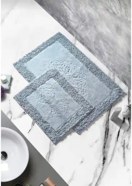 Madame Clean Tiffany 2'li Pamuklu Klozet Takımı Modern ve Şık Banyo Dekorasyonu İçin Uygun