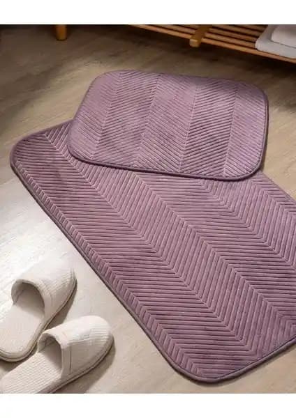 Madame Coco Emele 2'li Banyo Paspası Koyu Mürdüm, Şık ve Fonksiyonel Tasarım