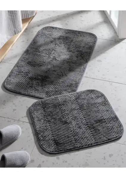 Madame Coco Eze Antrasit Banyo Paspası Modern Tasarım ve Konfor Sunar