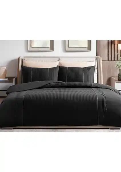 Madame Coco Mousse Tek Kişilik Siyah Nevresim Takımı Estetik ve Konfor Sunar