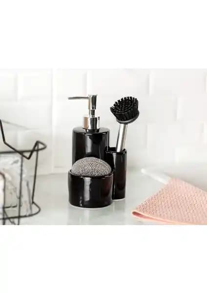 Madame Coco Trayer Fırçalı Sıvı Sabunluk Modern ve Şık Tasarımıyla Kullanıma Uygun