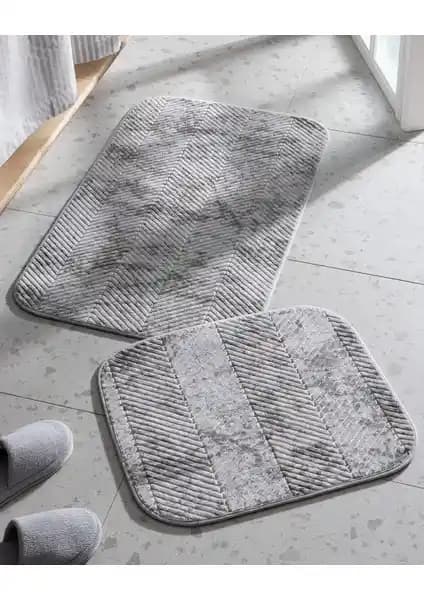 Madame Coco Yüksek Dokulu Gri Banyo Paspası: Estetik ve Konfor Sunan Modern Tasarım