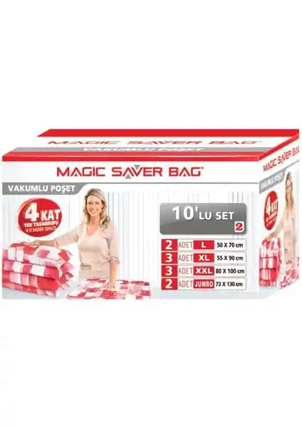 Magic Saver Bag 10'lu Set - Dayanıklı ve Pratik Saklama Çözümleri
