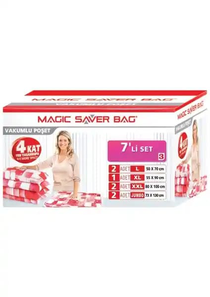 Magic Saver Bag 7 Li Set-3 Günlük ve Mutfakta Kullanım İçin Ekonomik Saklama Çözümü