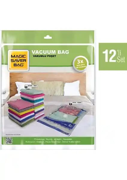Magic Saver Bag Vakumlu Saklama Poşetleri Seti ile Eşyalarınızı Güvenle Saklayın